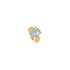 bague Ole Lynggaard en or jaune 18 ct avec aquamarine entouré de briljants de 0,02 karaat - thumb