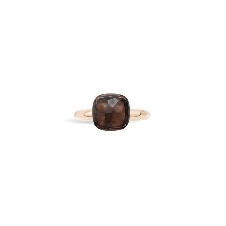 Pomellato ring in rosé goud 18kt met quartz fumé