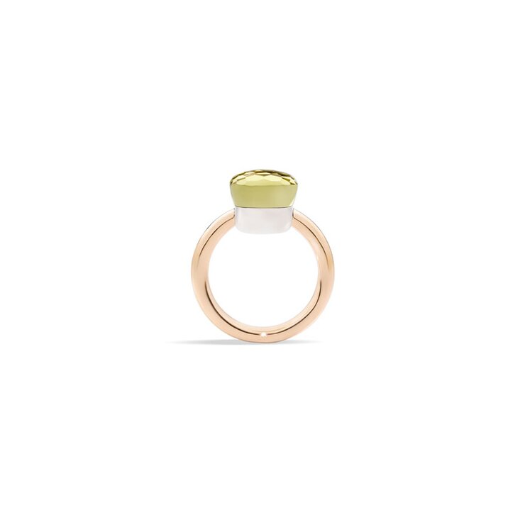 Pomellato ring in rosé goud 18kt met quartz lemon