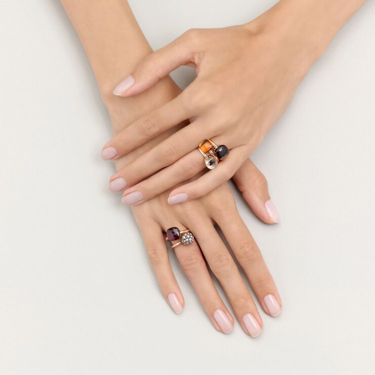 Pomellato ring in rosé goud 18kt met granaat