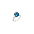Pomellato ring in wit goud 18kt met topaas london & turquoise omringd door briljanten van 0,73 karaat - thumb