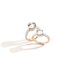Pomellato ring in rosé goud 18kt met topaas incoloré omringd door briljanten van 0,74 karaat - thumb