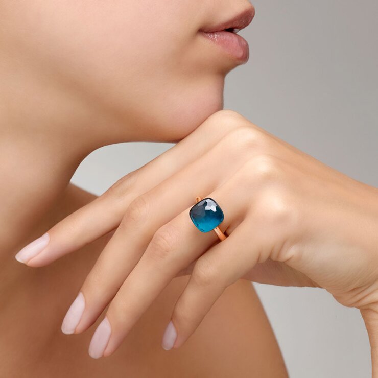 Pomellato ring in rosé goud 18kt met topaas london