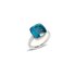 Pomellato ring in wit goud 18kt met topaas london omringd door briljanten van 0,73 karaat - thumb