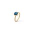Marco Bicego ring in geel goud 18kt met topaas london omringd door briljanten van 0,09 karaat - thumb