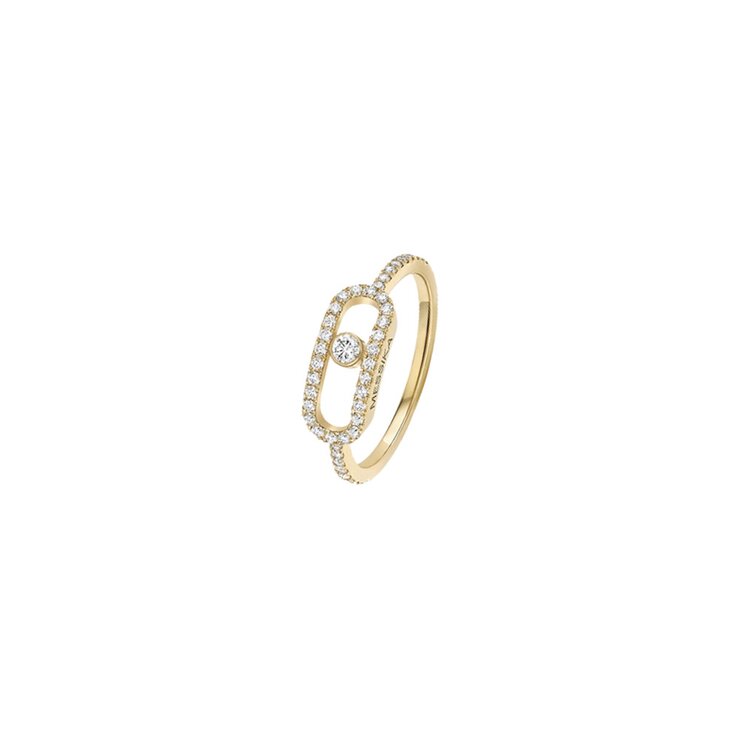 bague Messika en or jaune 18 ct avec brillant de 0.31 carat
