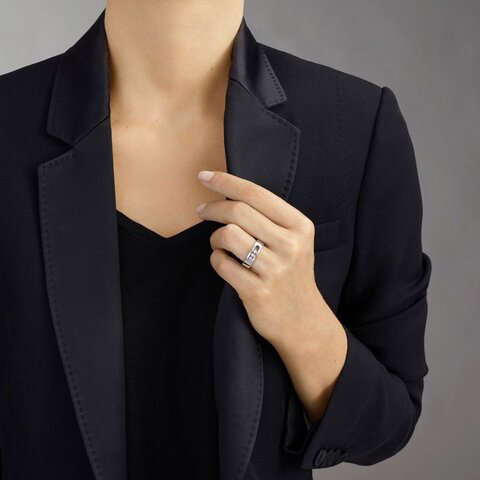 bague Messika en or rose 18 ct avec brillant de 0.15 carat