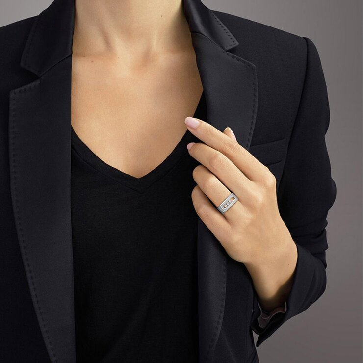 bague Messika en or blanc 18 ct avec brillant de 0.73 carat