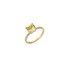 bague de fiançailles Atelier P. en or jaune 18 ct avec béryl entouré de briljants de 0,21 karaat - thumb