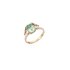 Atelier P. verlovingsring in wit goud 18kt met beryl omringd door briljanten van 0,26 karaat - thumb
