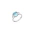 bague de fiançailles Atelier P. en or blanc 18 ct avec aquamarine entouré de briljants de 0,26 karaat - thumb