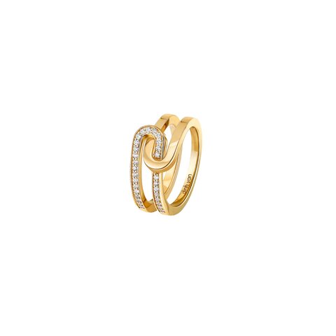 bague dinh van en or jaune 18 ct avec brillant de 0.23 carat