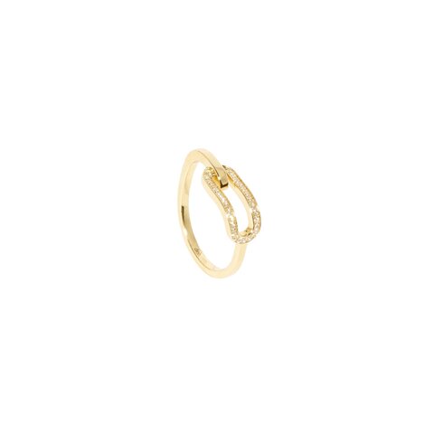 bague dinh van en or jaune 18 ct avec brillant de 0.12 carat