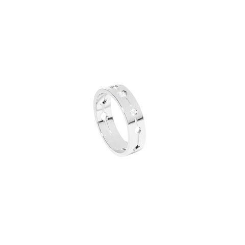 bague dinh van en or blanc 18 ct avec brillant de 0.07 carat