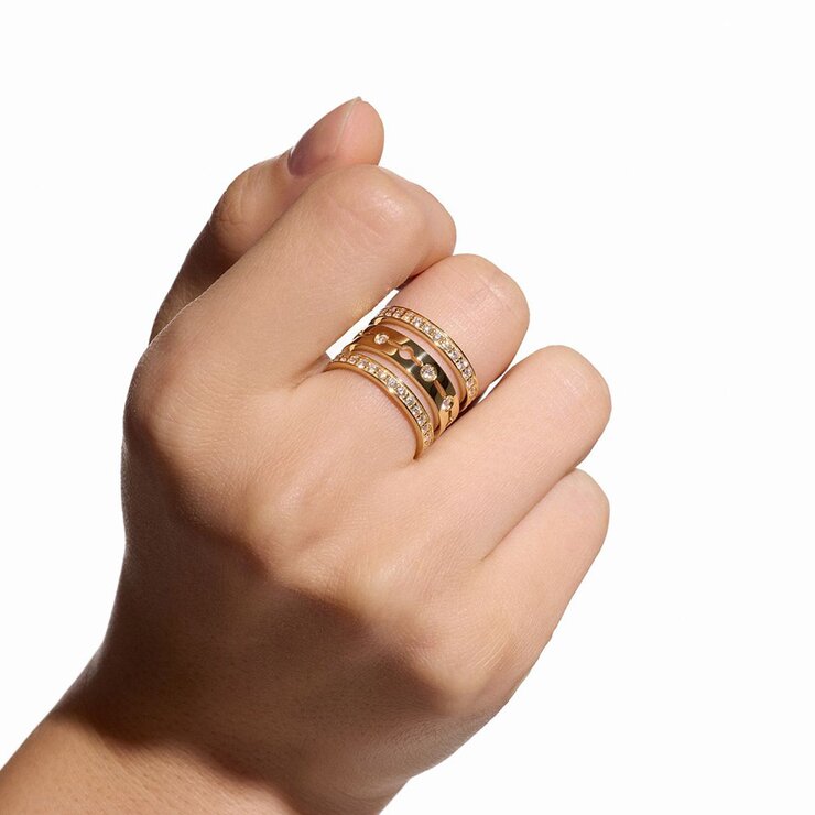 bague dinh van en or jaune 18 ct avec brillant de 1.10 carat