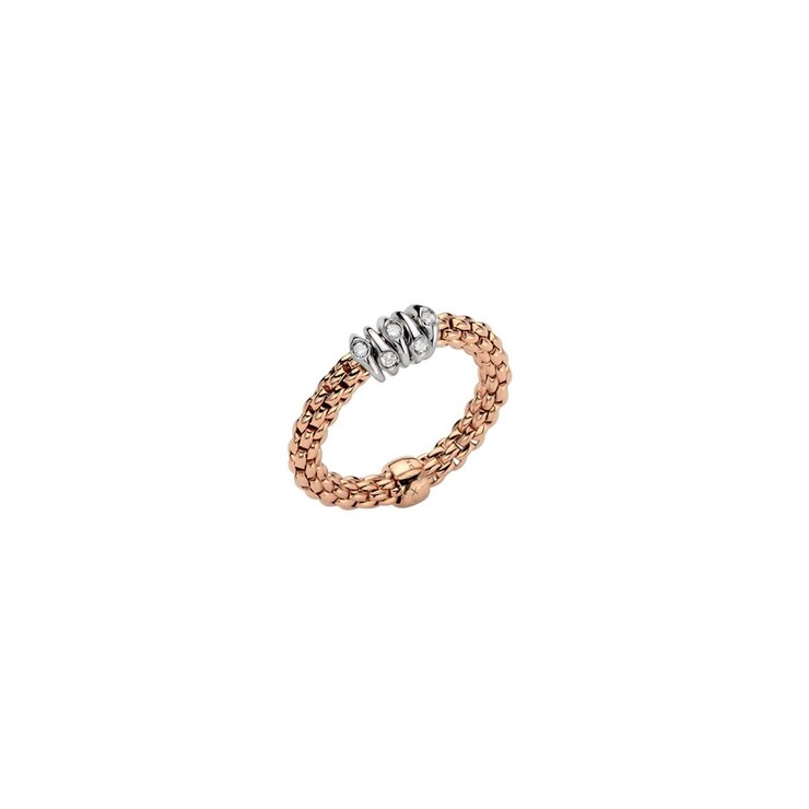 Fope ring in rosé goud 18kt met briljant van 0,07 karaat