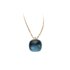 collier Bigli en or rose 18 ct avec topaze bleu london entouré de briljants de 0,01 karaat - thumb