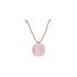 Bigli ketting in rosé goud 18kt met quartz rose & parelmoer omringd door briljanten van 0,01 karaat - thumb