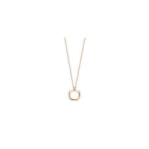 Bigli ketting in rosé goud 18kt met briljant van 0,02 karaat