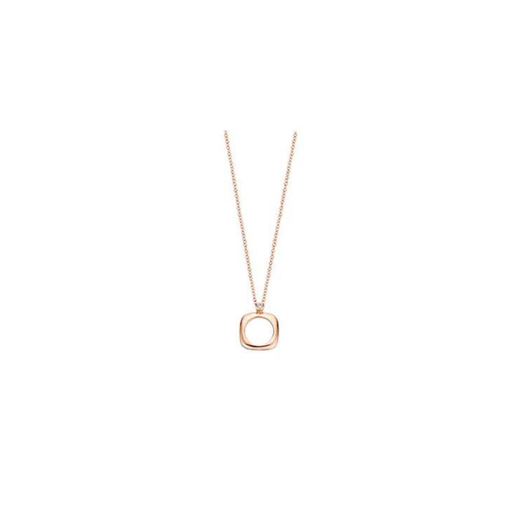 collier Bigli en or rose 18 ct avec brillant de 0.02 carat