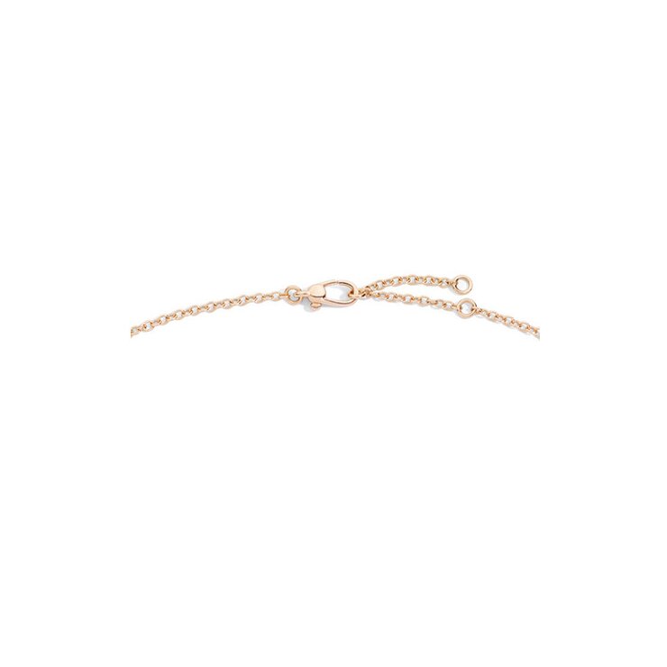 Pomellato ketting in rosé goud 18kt met topaas incoloré