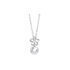 Utopia ketting in wit goud 18kt met parels omringd door briljanten van 0,04 karaat - thumb