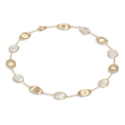 Marco Bicego ketting in geel goud 18kt met parelmoer