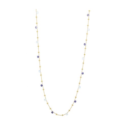Marco Bicego ketting in geel goud 18kt met edelstenen multicolor