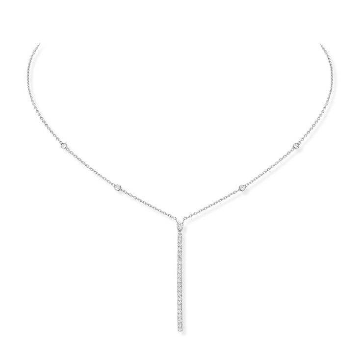 Messika ketting in wit goud 18kt met briljant van 0,40 karaat
