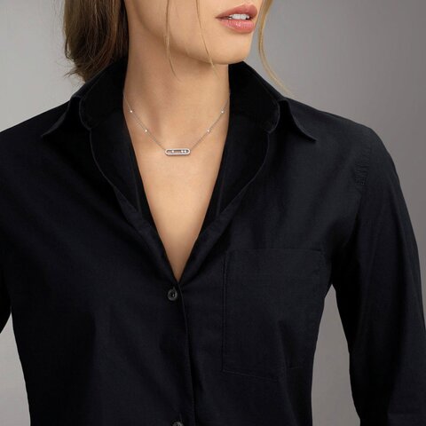 collier Messika en or blanc 18 ct avec brillant de 0.35 carat