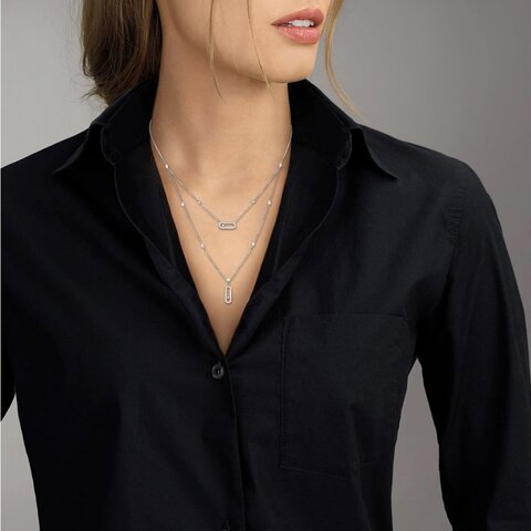collier Messika en or blanc 18 ct avec brillant de 0.61 carat