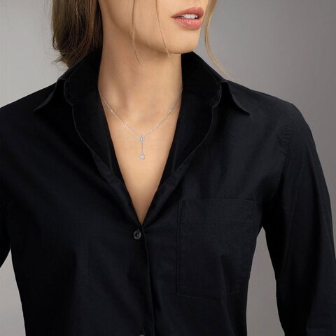 collier Messika en or blanc 18 ct avec brillant de 0.35 carat
