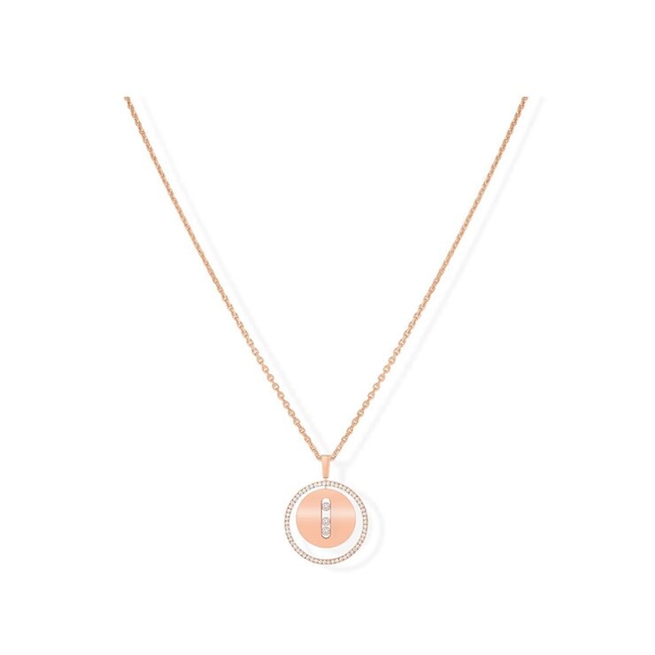 Messika ketting in rosé goud 18kt met briljant van 0.33 karaat