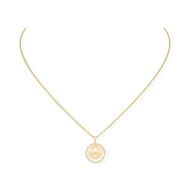Messika ketting in geel goud 18kt met briljant van 0,17 karaat