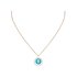 Messika ketting in rosé goud 18kt met turquoise omringd door briljanten van 0,16 karaat - thumb