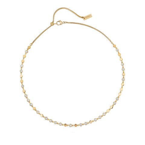 Messika ketting in geel goud 18kt met briljant van 1 karaat