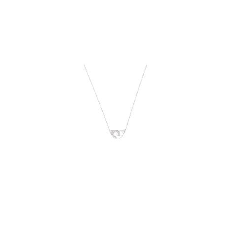 collier dinh van en or blanc 18 ct avec brillant de 0.05 carat