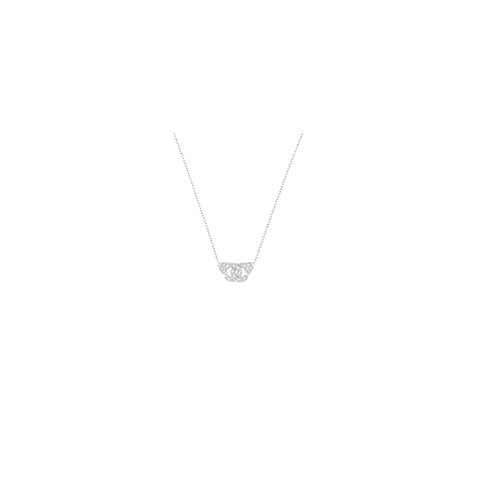 collier dinh van en or blanc 18 ct avec brillant de 0.10 carat