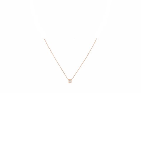 dinh van ketting in rosé goud 18kt met briljant van 0,15 karaat