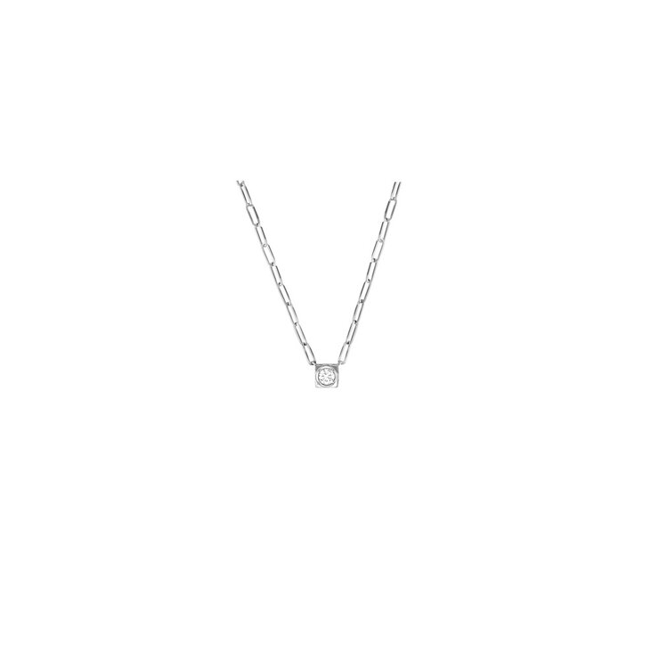 collier dinh van en or blanc 18 ct avec brillant de 0.25 carat