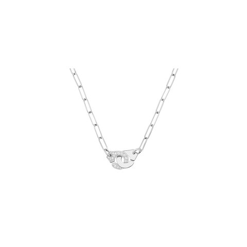 collier dinh van en or blanc 18 ct avec brillant de 0.38 carat