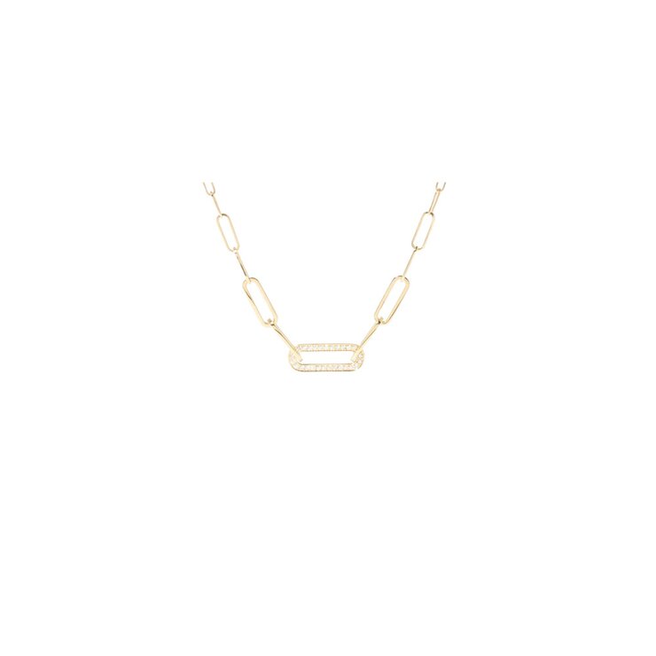 collier dinh van en or jaune 18 ct avec brillant de 0.12 carat