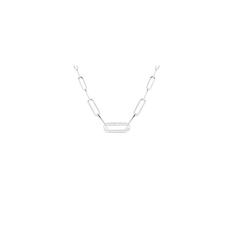 collier dinh van en or blanc 18 ct avec brillant de 0.12 carat