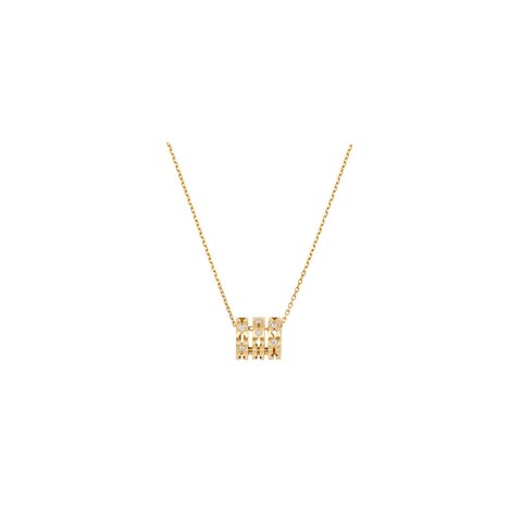 collier dinh van en or jaune 18 ct avec brillant de 0.10 carat