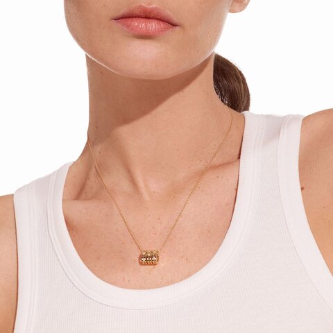 collier dinh van en or jaune 18 ct avec brillant de 0.10 carat