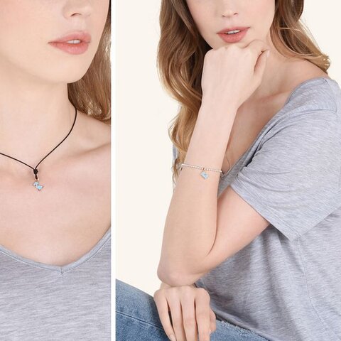 pendentif DoDo en or rose 9 ct avec émail