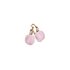 boucles d'oreilles Bigli en or rose 18 ct avec quartz rose entouré de briljants de 0,02 karaat - thumb