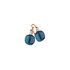 boucles d'oreilles Bigli en or rose 18 ct avec topaze bleu london entouré de briljants de 0,02 karaat - thumb
