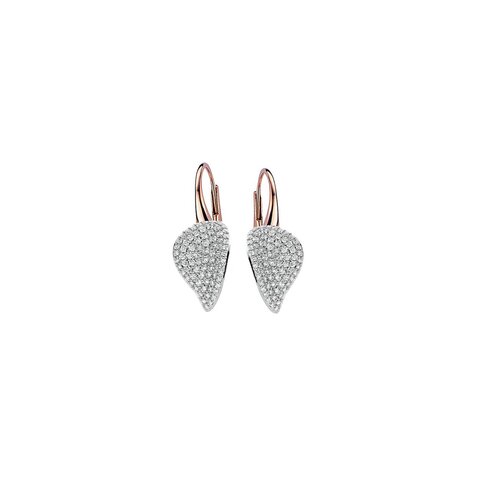 boucles d'oreilles Bigli en or rose 18 ct avec brillant de 0.74 carat