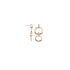 boucles d'oreilles Bigli en or rose 18 ct avec brillant de 0.48 carat - thumb